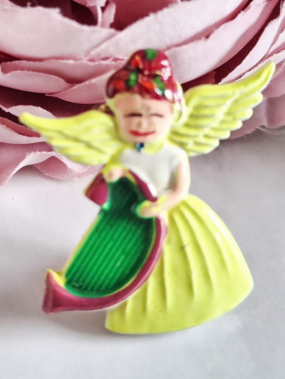 Vintage 80s 🪽💖Colorful Angel Pin/Brooch